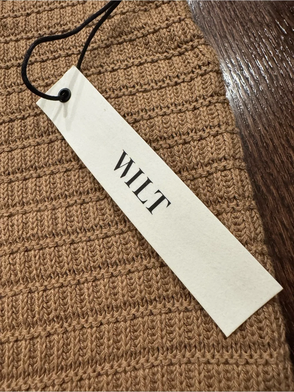 NWT Wilt 100% Cotton Crewneck Sweater, Tan, Size Large